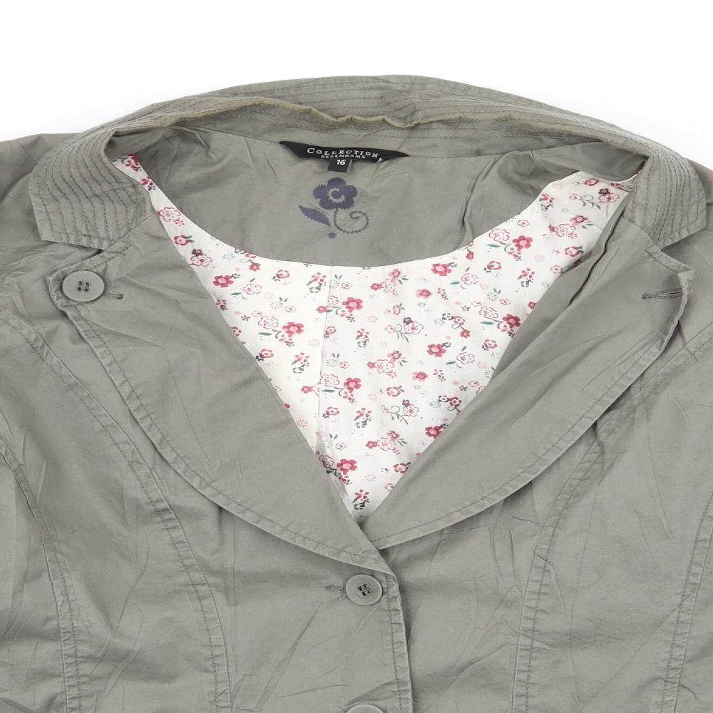 Debenhams Womens Green   Jacket Blazer Size 16