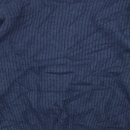 Carbou Mens Blue Geometric  Full Zip Jumper Size L