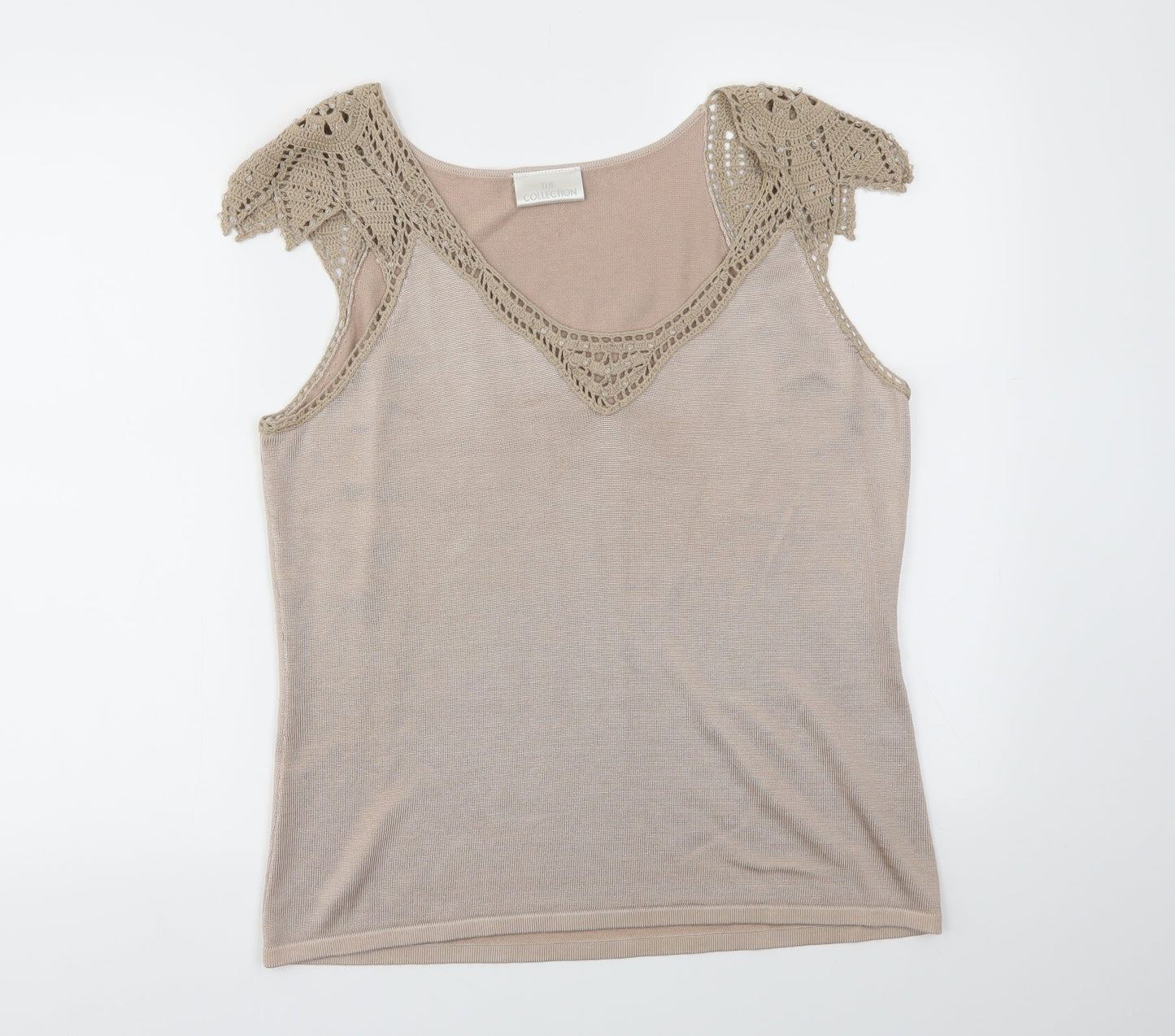 Womens UK Size 18 The Collection Gold Basic T-Shirt