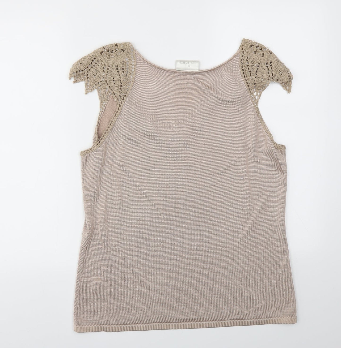 Womens UK Size 18 The Collection Gold Basic T-Shirt