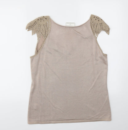 Womens UK Size 18 The Collection Gold Basic T-Shirt