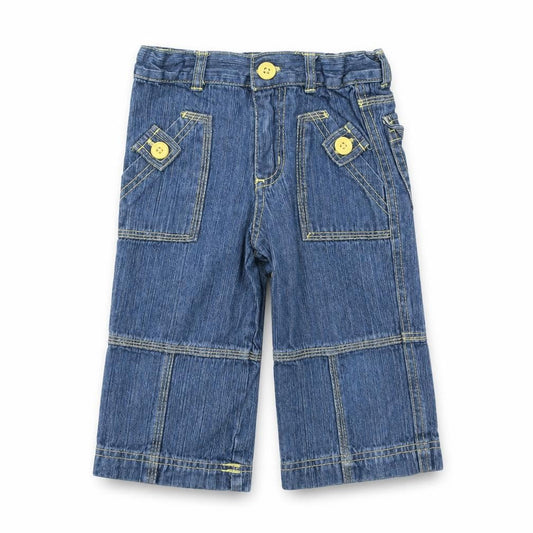 Front view of Evie Angel girls’ blue straight jeans, size 4-5, years
