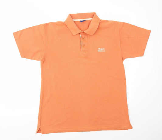 Cotton Traders Mens Orange    Polo Size M