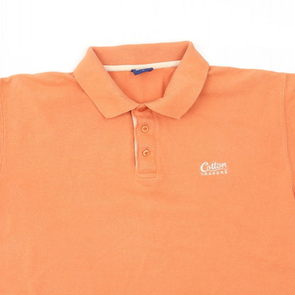 Cotton Traders Mens Orange    Polo Size M