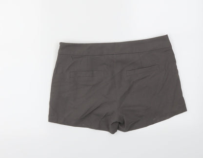 VILA Womens Grey Houndstooth  Cut-Off Shorts Size S
