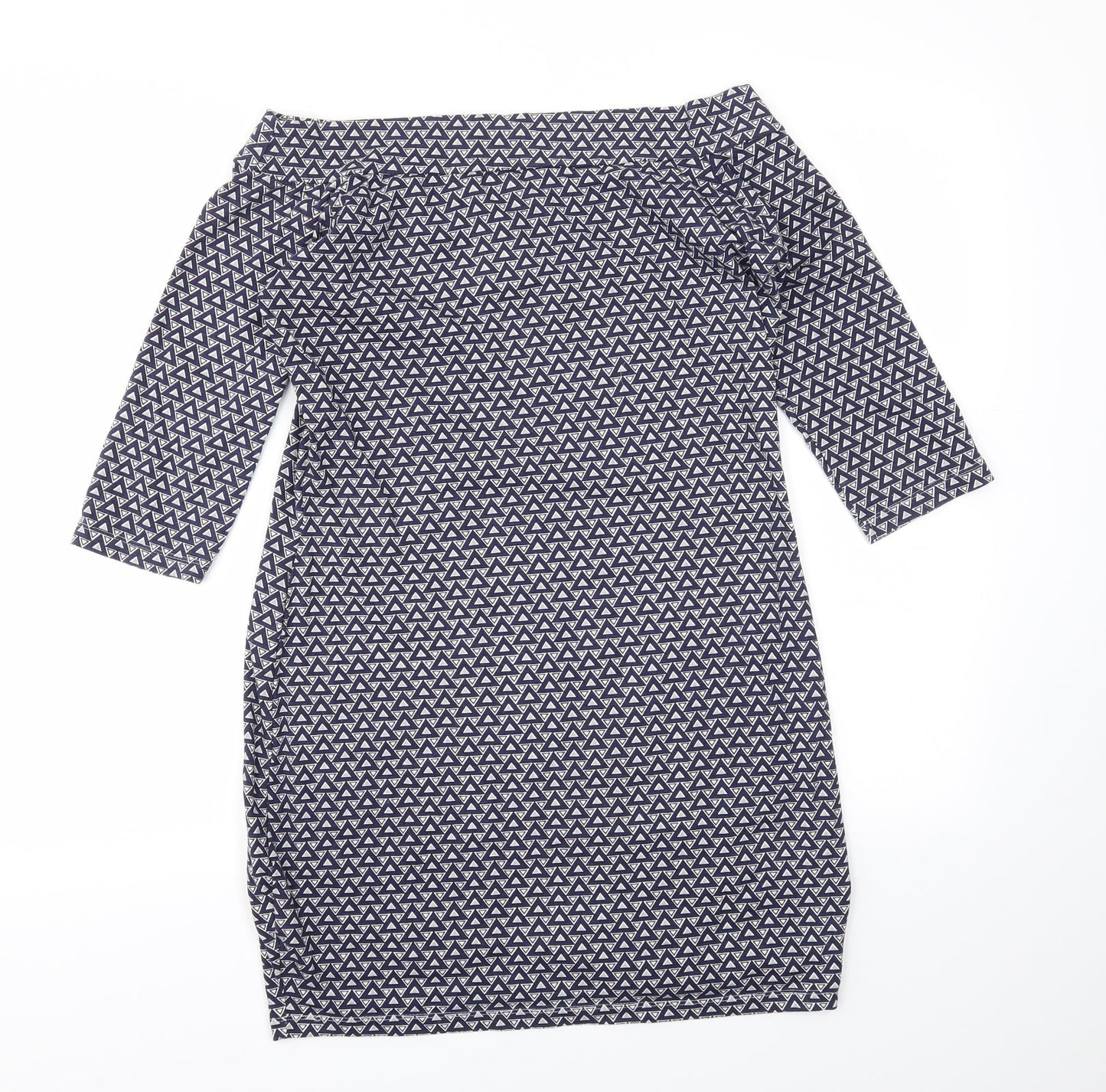 Primark Womens Blue Geometric  Fit & Flare  Size 14