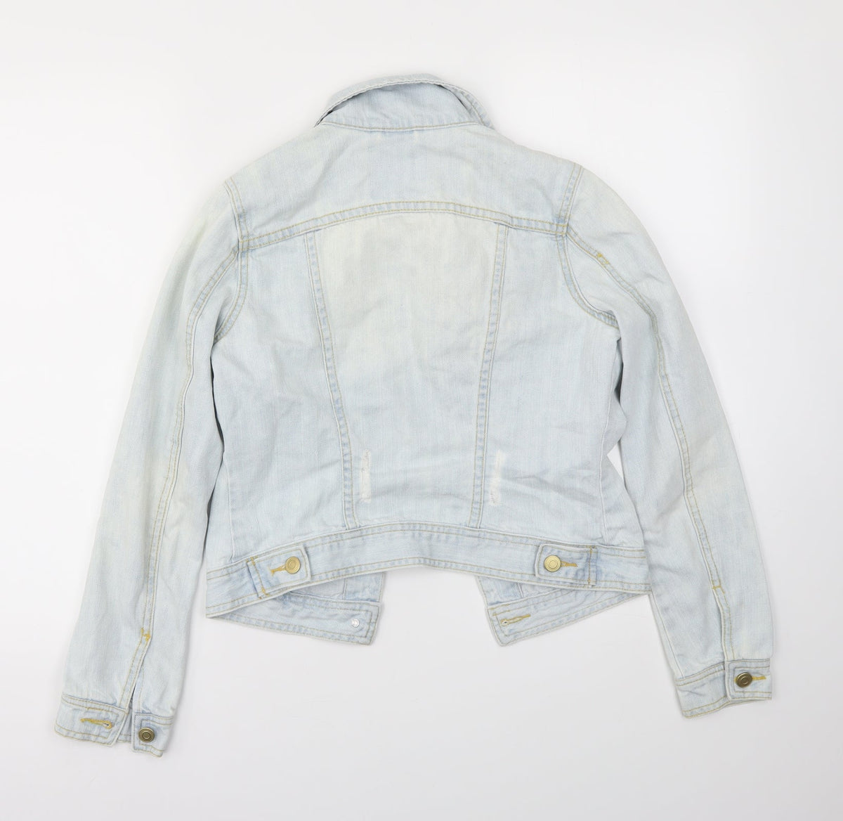 Back view of DENIM&CO women’s blue jacket, size UK 6