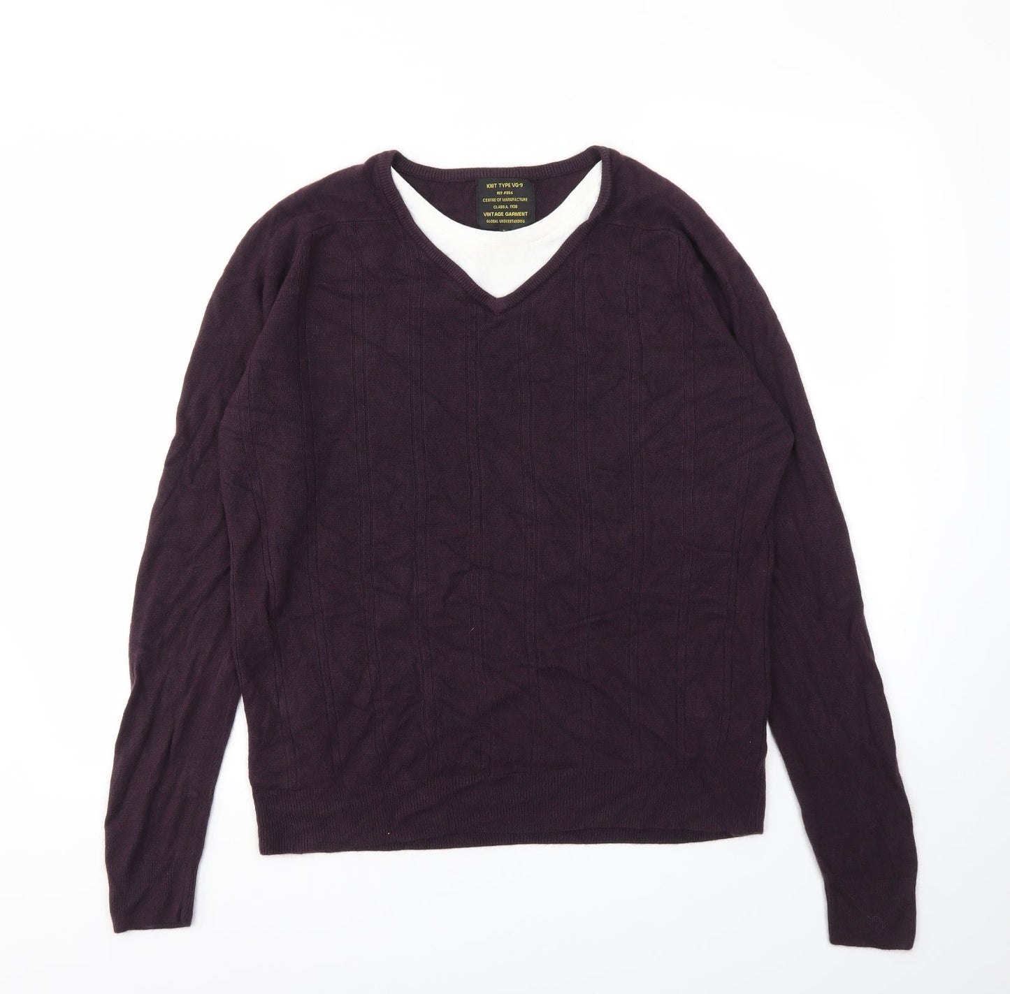 Vintage Garment Mens Purple   Pullover Sweatshirt Size L