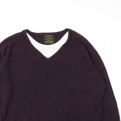 Vintage Garment Mens Purple   Pullover Sweatshirt Size L