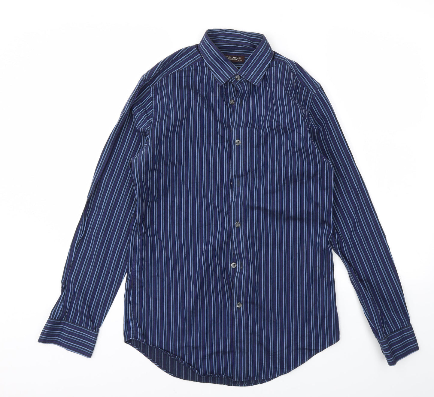 St George Mens Blue Striped   T-Shirt Size 15