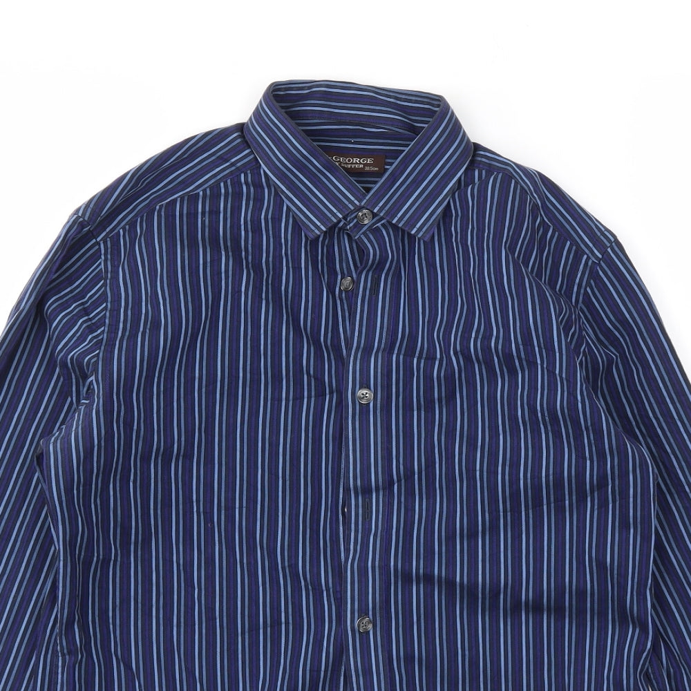 St George Mens Blue Striped   T-Shirt Size 15