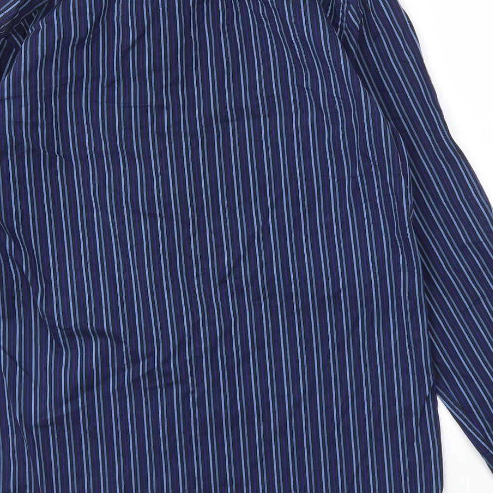 St George Mens Blue Striped   T-Shirt Size 15