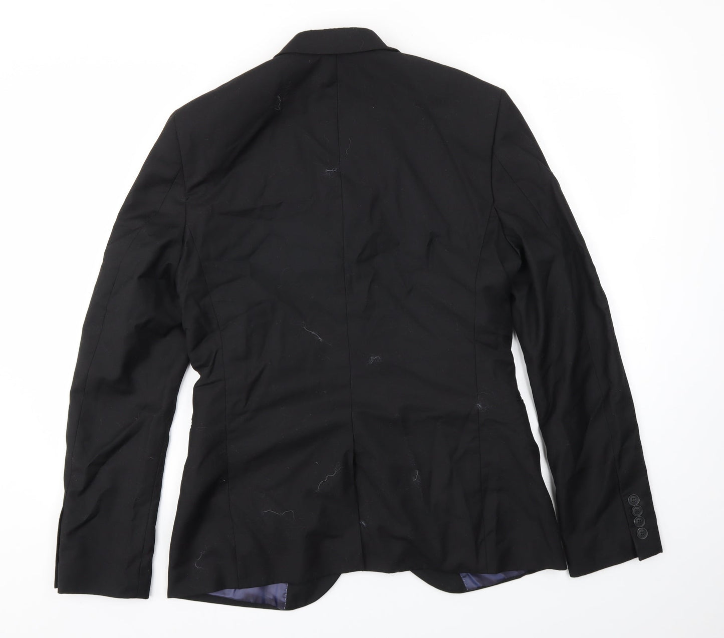Mens UK Size 38 Topman Regular Black Suit Jacket