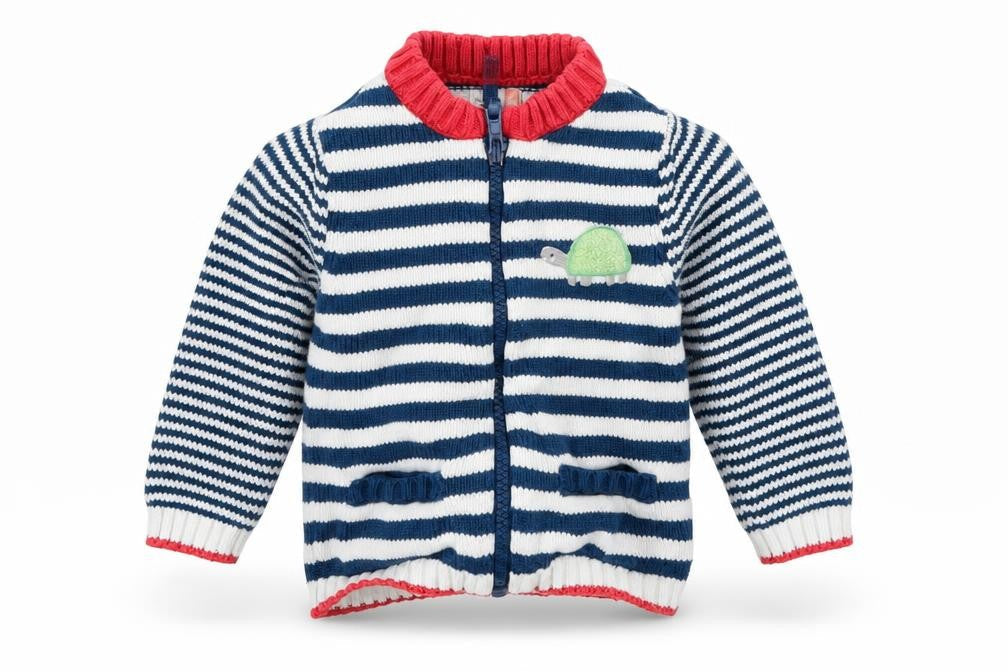 jhon lewis  Boys Blue Striped  Basic Jacket Jacket Size 3-6 Months
