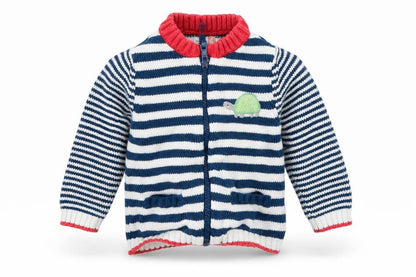 jhon lewis  Boys Blue Striped  Basic Jacket Jacket Size 3-6 Months