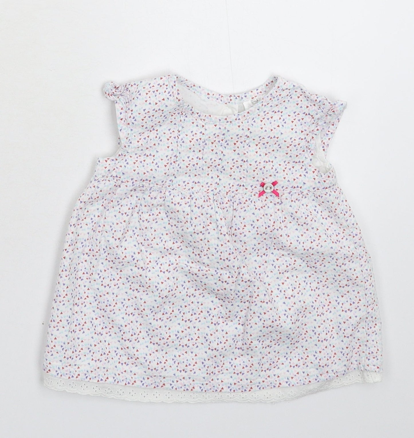 F&F Girls White   Fit & Flare  Size 3-6 Months