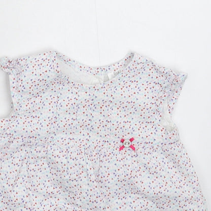 F&F Girls White   Fit & Flare  Size 3-6 Months