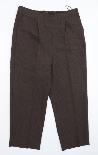 Bonmarché Womens Grey   Cropped Trousers Size 14 L24 in