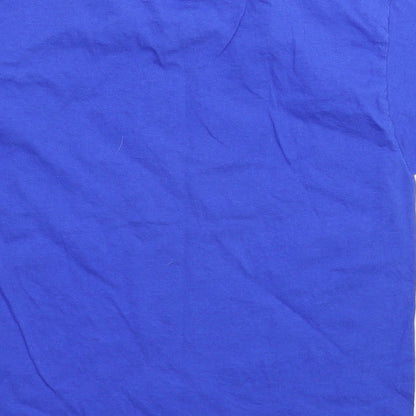Fruit of the Loom Girls Blue Polka Dot  Basic T-Shirt Size 5-6 Years