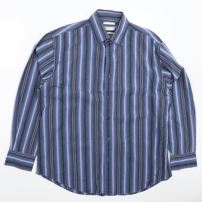 Mens UK Size L BHS Multicoloured  Button-Up Long Sleeve Casual Shirt