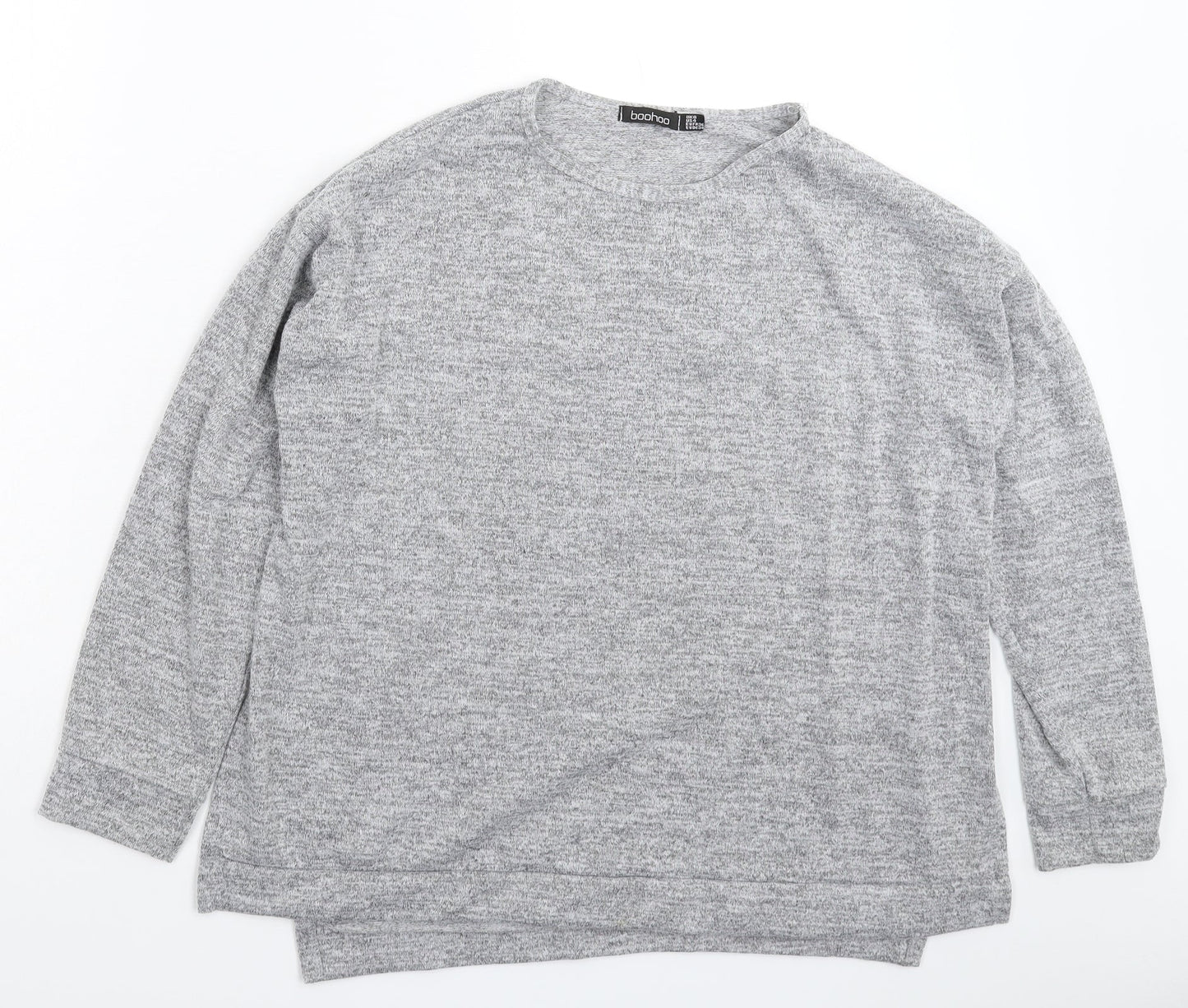 Boohoo Womens Grey  Knit Pullover Jumper Size 8