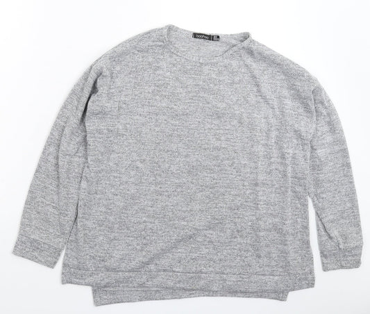 Boohoo Womens Grey  Knit Pullover Jumper Size 8