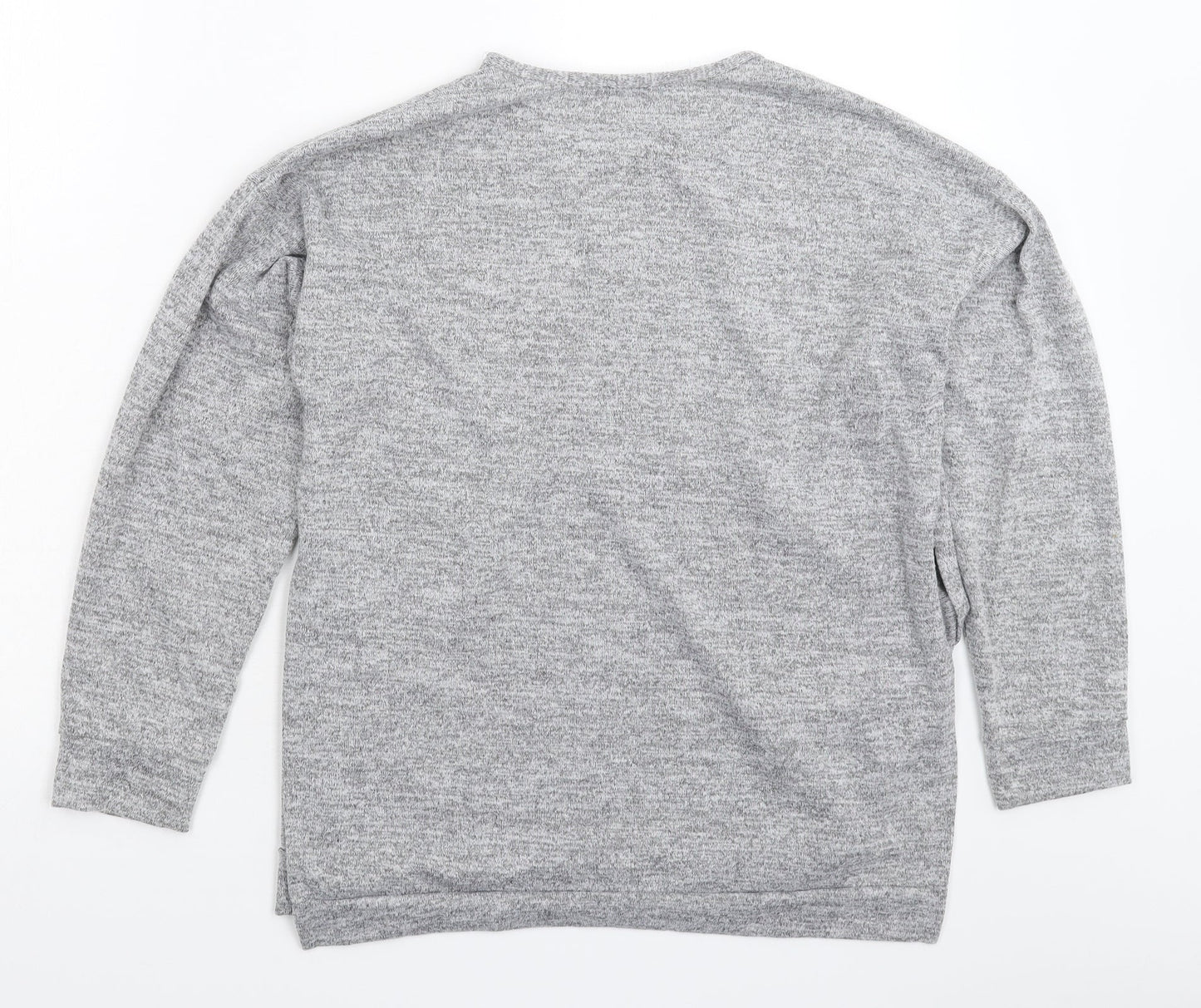 Boohoo Womens Grey  Knit Pullover Jumper Size 8