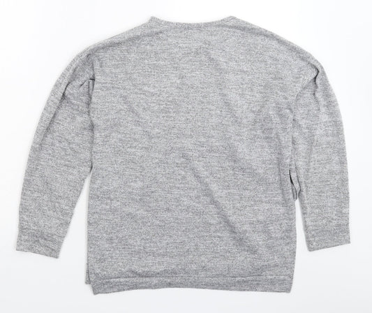 Boohoo Womens Grey  Knit Pullover Jumper Size 8