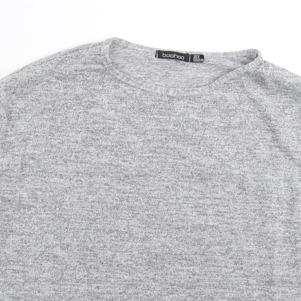 Boohoo Womens Grey  Knit Pullover Jumper Size 8