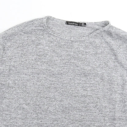 Boohoo Womens Grey  Knit Pullover Jumper Size 8