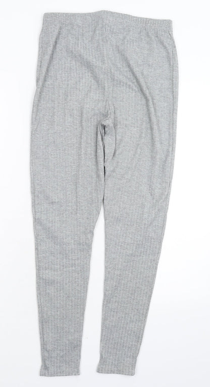 Boohoo Womens Grey   Capri Leggings Size 8 L27 in