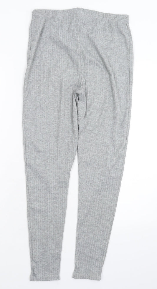 Boohoo Womens Grey   Capri Leggings Size 8 L27 in