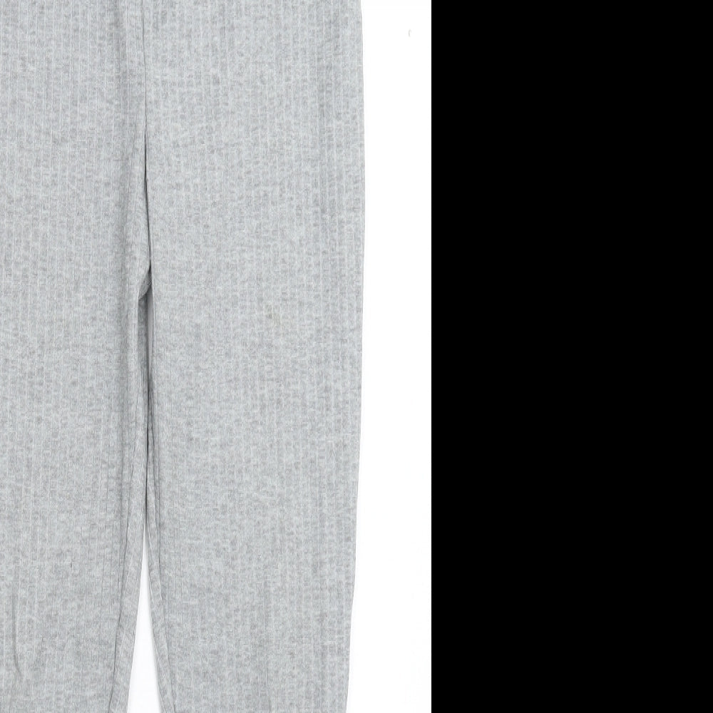 Boohoo Womens Grey   Capri Leggings Size 8 L27 in