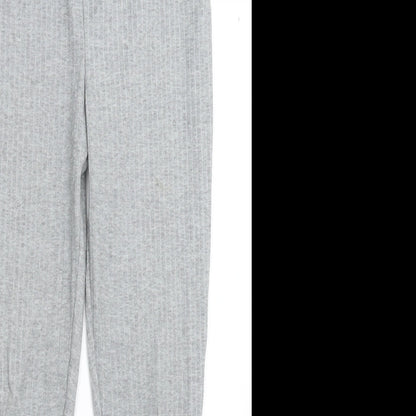 Boohoo Womens Grey   Capri Leggings Size 8 L27 in