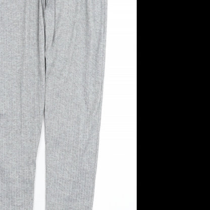 Boohoo Womens Grey   Capri Leggings Size 8 L27 in