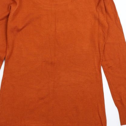 Lin Trama Womens Brown  Knit Pullover Jumper Size XL