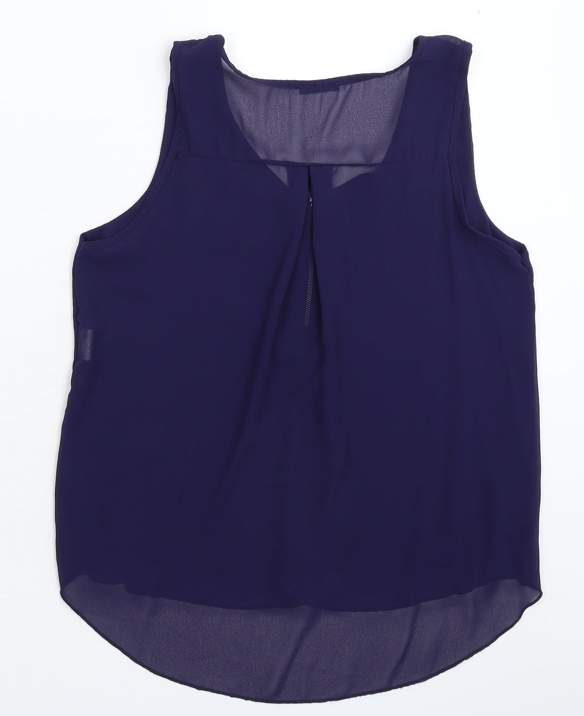 JW Moda Womens Blue  Satin Basic Blouse Size L