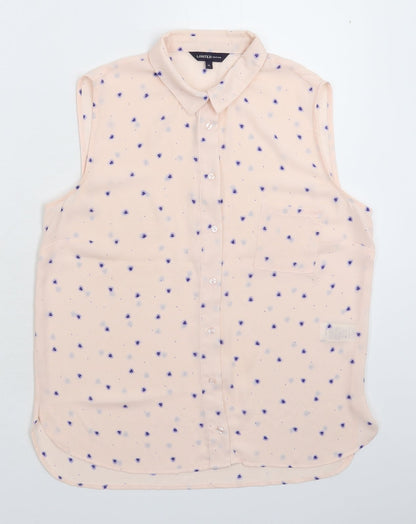 Womens UK Size 12 Marks and Spencer Beige Basic Button-Up