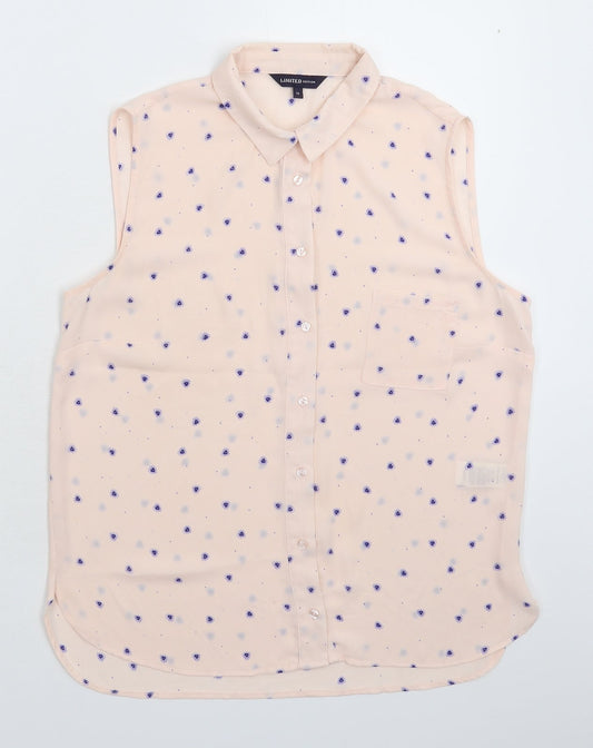 Womens UK Size 12 Marks and Spencer Beige Basic Button-Up