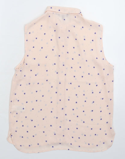 Womens UK Size 12 Marks and Spencer Beige Basic Button-Up