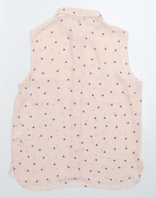 Womens UK Size 12 Marks and Spencer Beige Basic Button-Up