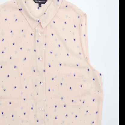Womens UK Size 12 Marks and Spencer Beige Basic Button-Up