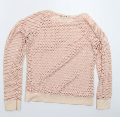 Lustre Womens Beige   Basic T-Shirt Size 8