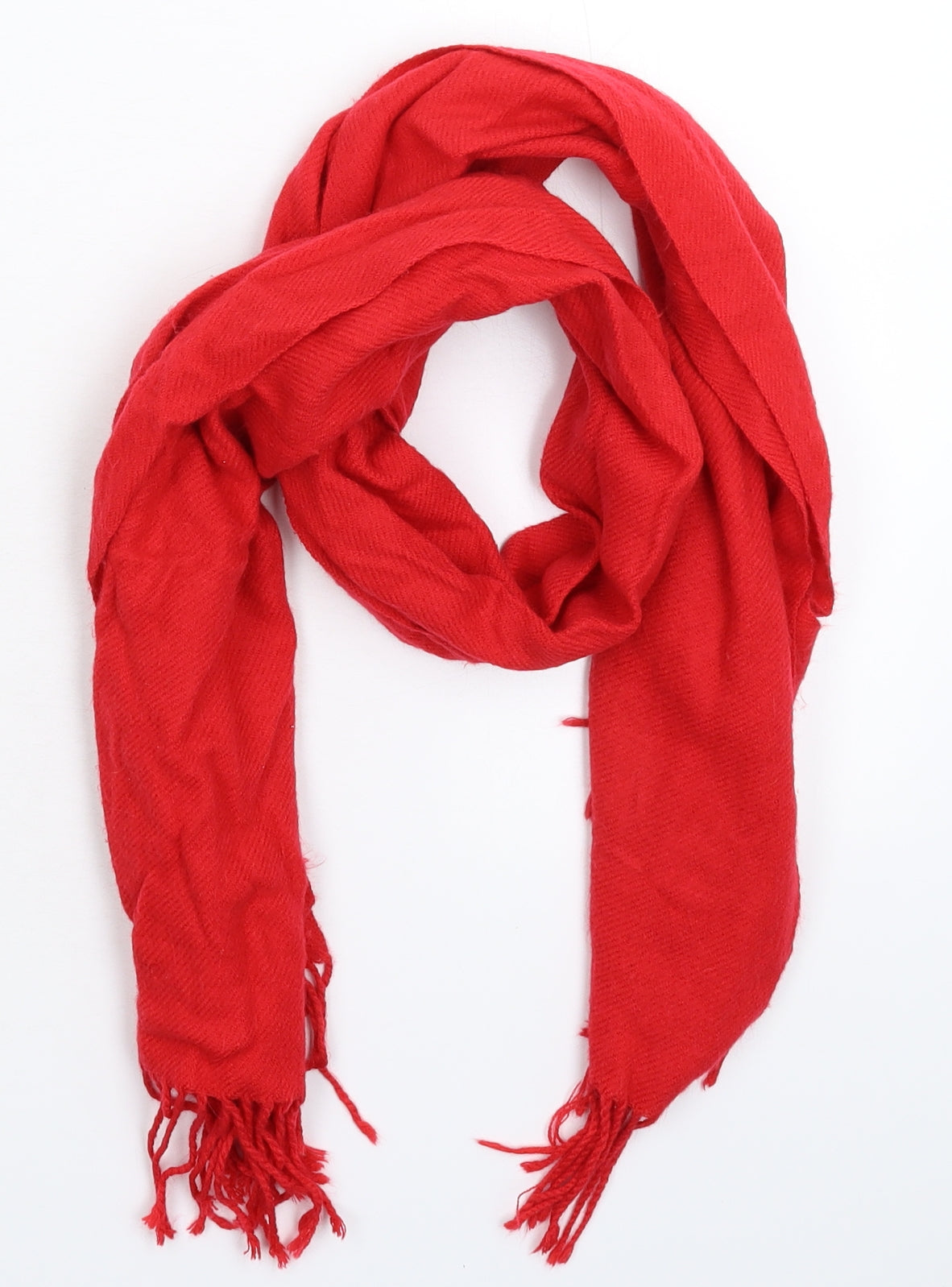 Preworn Womens Red  Knit  Scarf