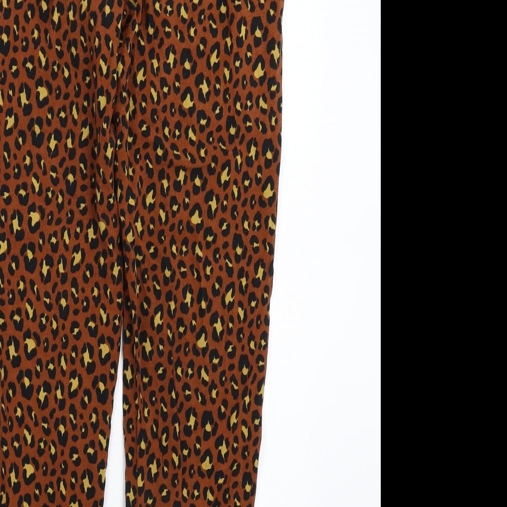 Primark Womens Multicoloured Animal Print  Trousers  Size 8 L25 in