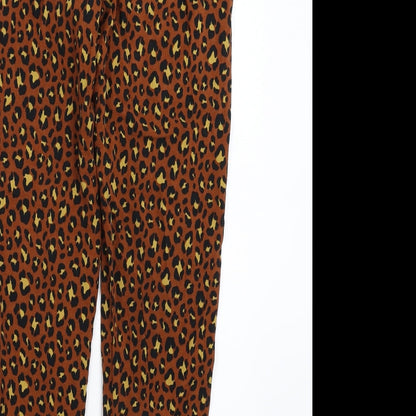 Primark Womens Multicoloured Animal Print  Trousers  Size 8 L25 in