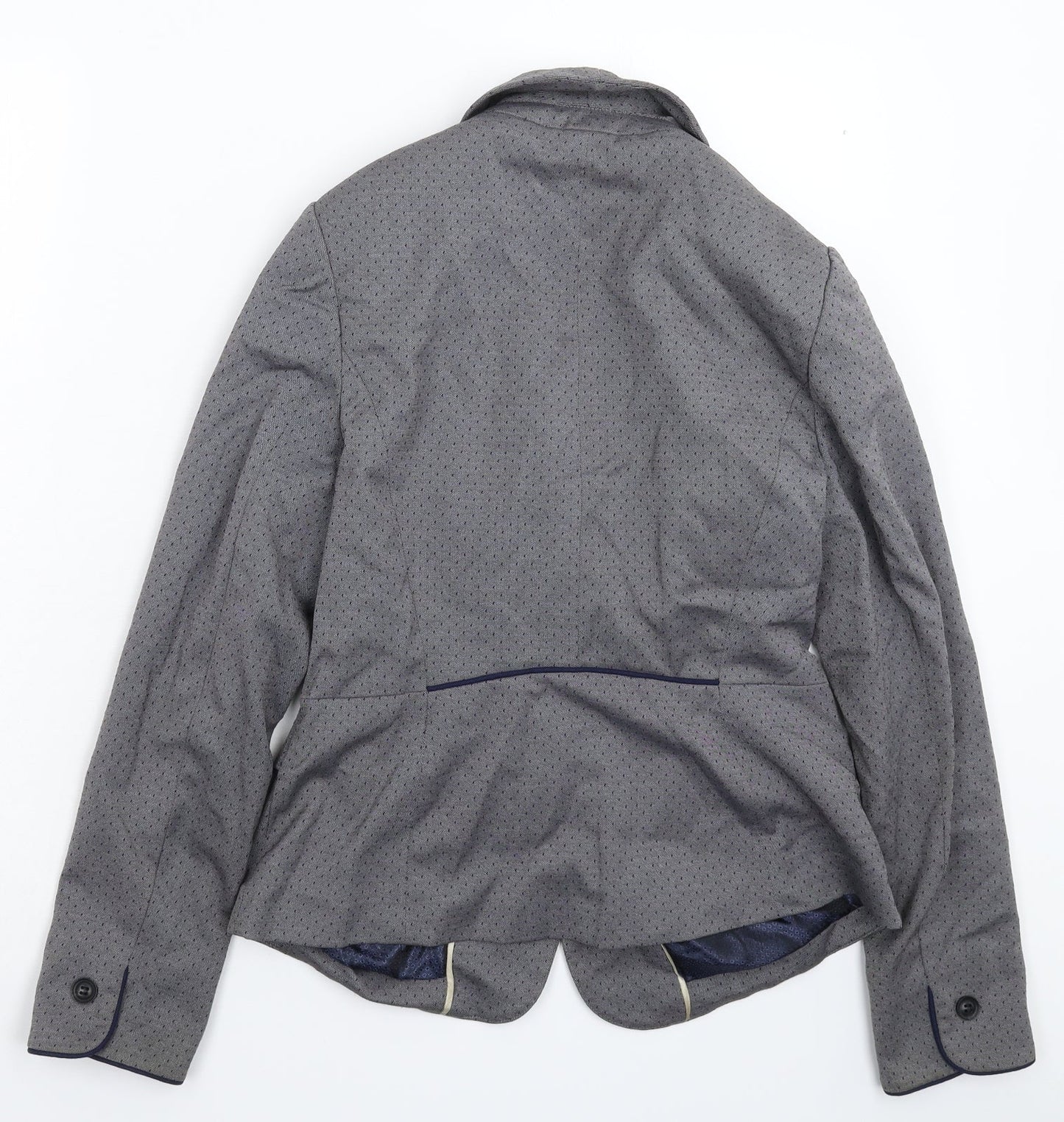 NEXT Womens Grey Spotted  Jacket Blazer Size 12