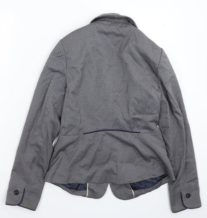 NEXT Womens Grey Spotted  Jacket Blazer Size 12