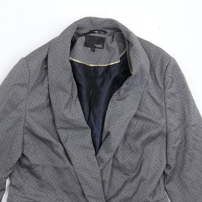 NEXT Womens Grey Spotted  Jacket Blazer Size 12