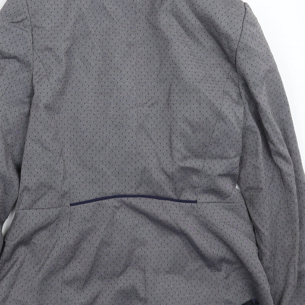 NEXT Womens Grey Spotted  Jacket Blazer Size 12